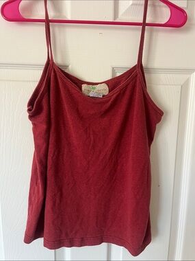 HEMP & CHOCOLAT Women's brick Red Spaghetti Strap Camisole